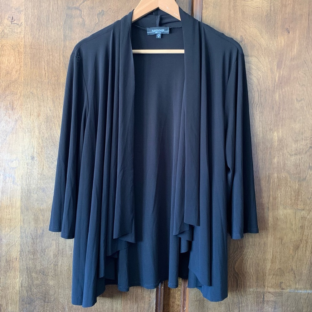 Black Open-Front Women's Cardigan